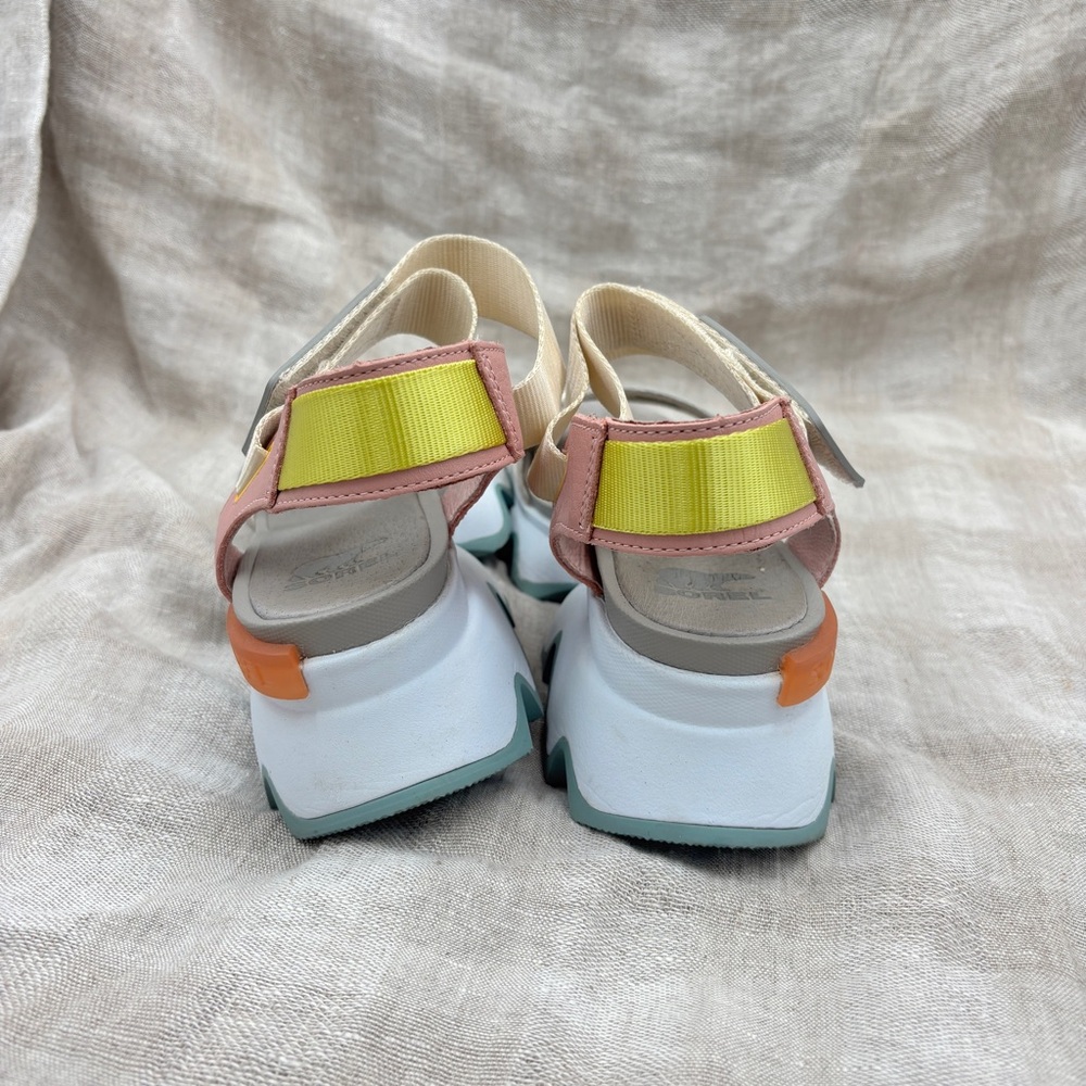 Women’s Cream & Pink Sporty Platform Sandals - Picture 4 of 5